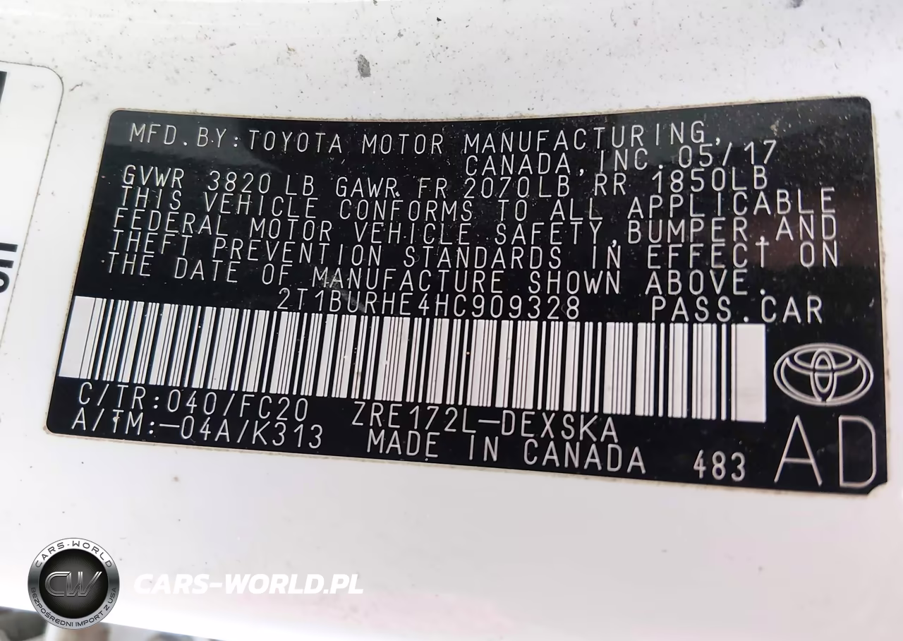 2017 Toyota Corolla Se VIN:2T1BURHE4HC909328 - 9