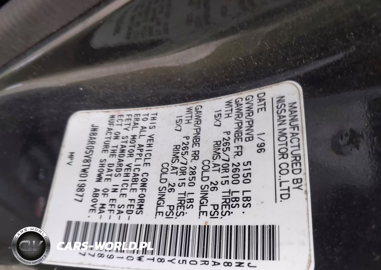 1996 Nissan Pathfinder Le-Se-Xe VIN:JN8AR05Y8TW019877 - 9