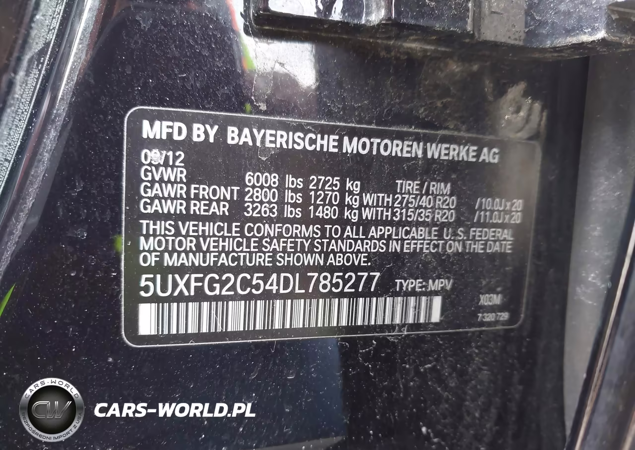 2013 BMW X6 xDrive35I VIN:5UXFG2C54DL785277 - 9