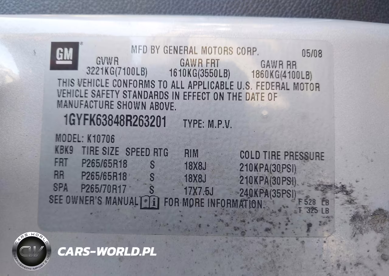 2008 Cadillac Escalade Standard VIN:1GYFK63848R263201 - 9