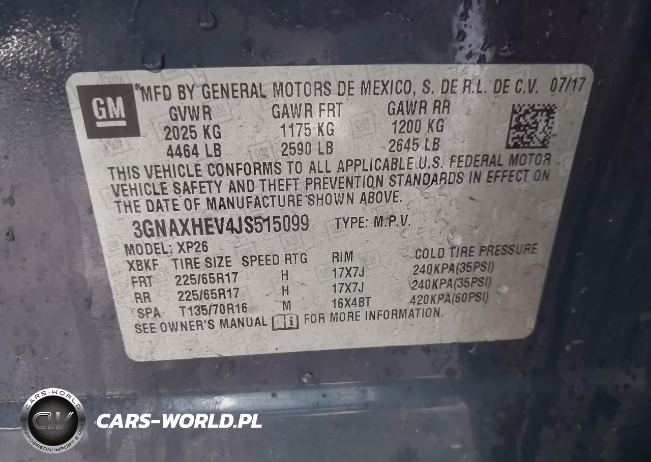 2018 Chevrolet Equinox Ls VIN:3GNAXHEV4JS515099 - 9