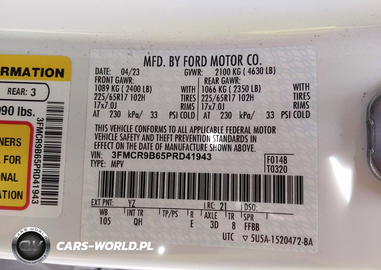 2023 Ford Bronco Sport Big Bend VIN:3FMCR9B65PRD41943 - 9