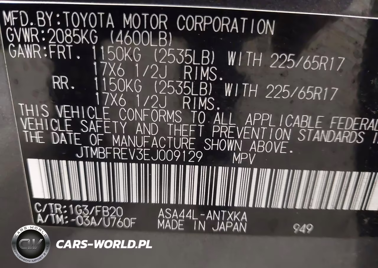 2014 Toyota Rav4 Le VIN:JTMBFREV3EJ009129 - 9