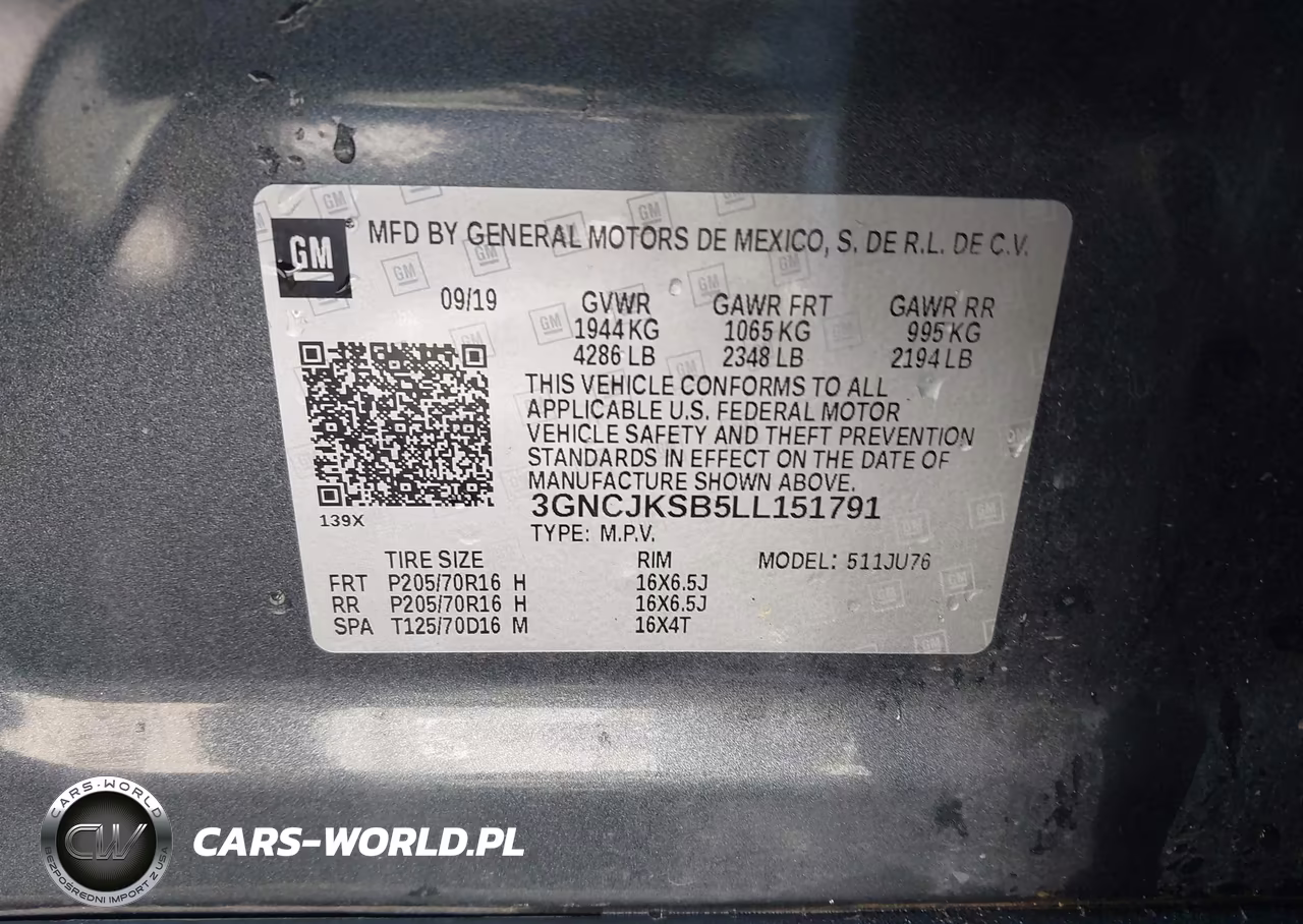 2020 Chevrolet Trax Fwd Ls VIN:3GNCJKSB5LL151791 - 9