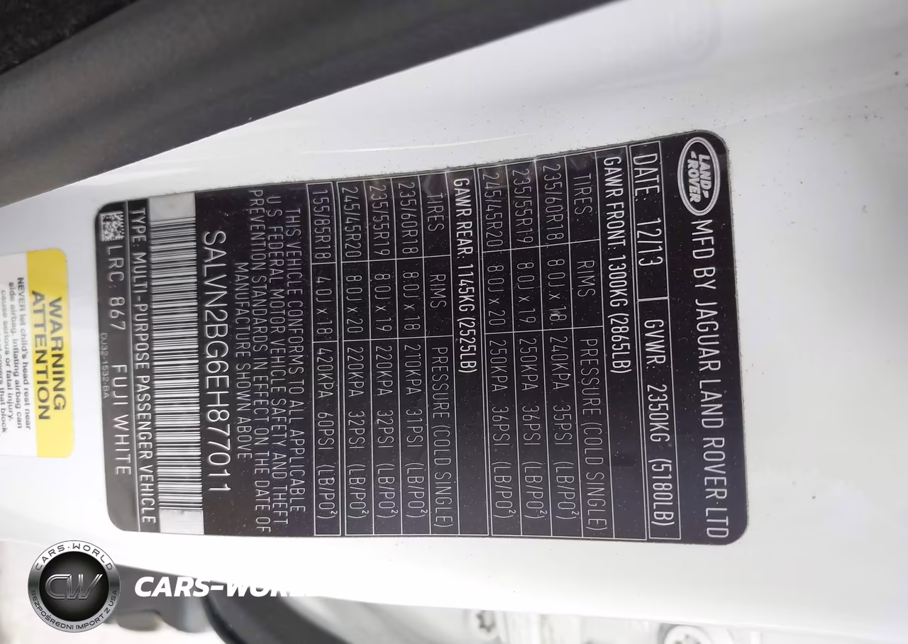 2014 Land Rover Range Rover Evoque Pure VIN:SALVN2BG6EH877011 - 9