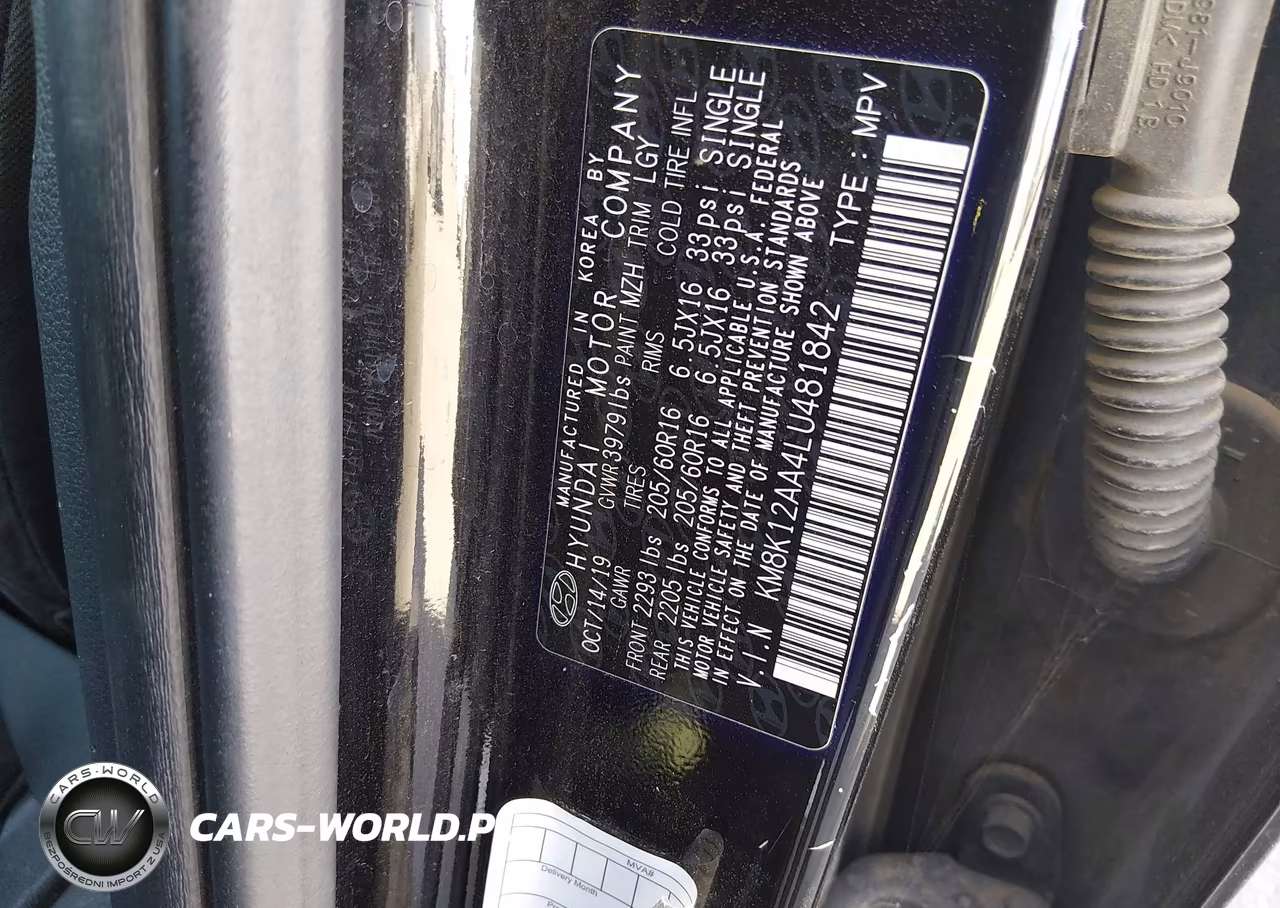 2020 Hyundai Kona Se VIN:KM8K12AA4LU481842 - 9