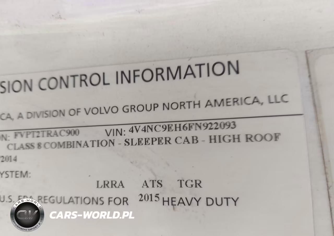 2015 Volvo Vn Vnl VIN:4V4NC9EH6FN922093 - 8