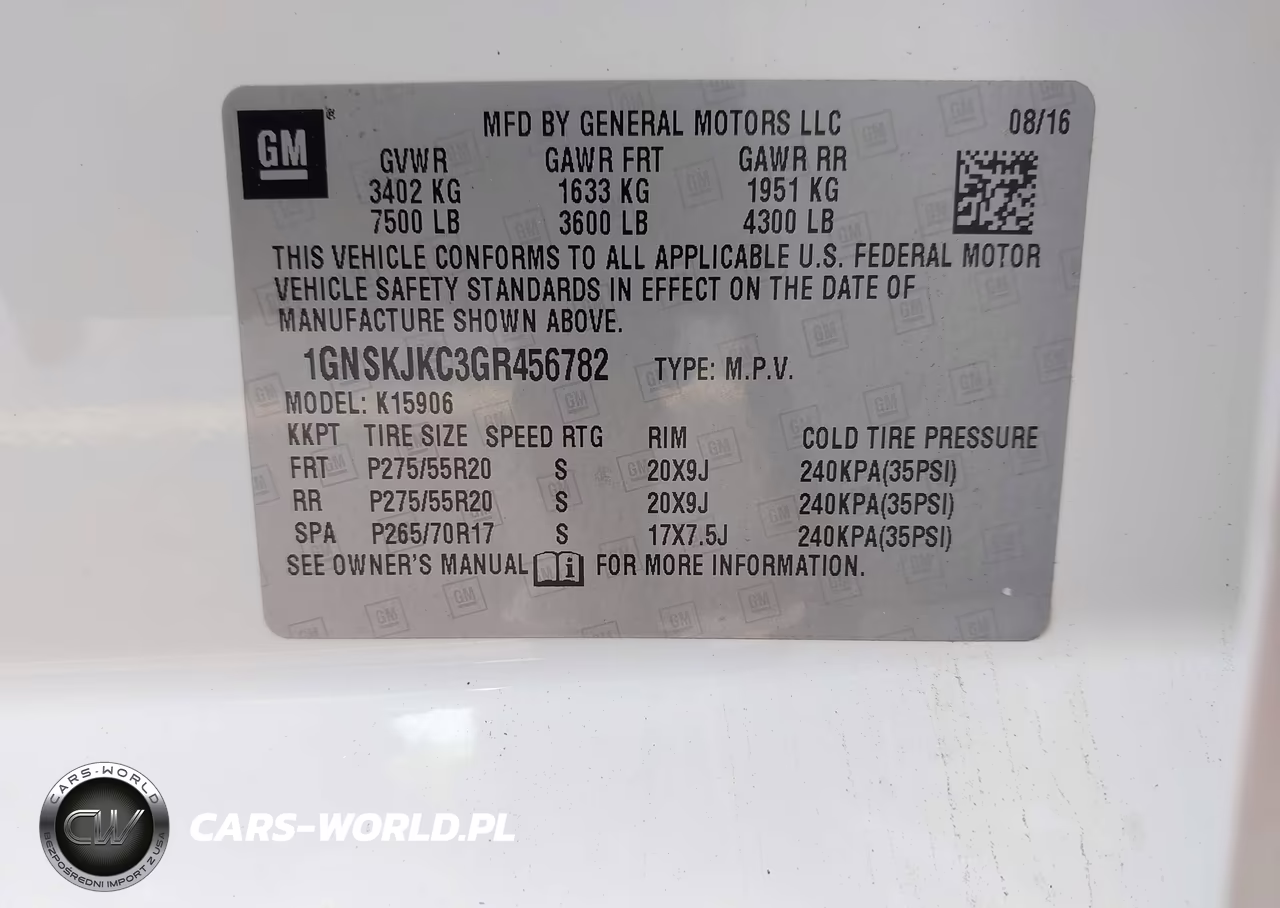 2016 Chevrolet Suburban Ltz VIN:1GNSKJKC3GR456782 - 9
