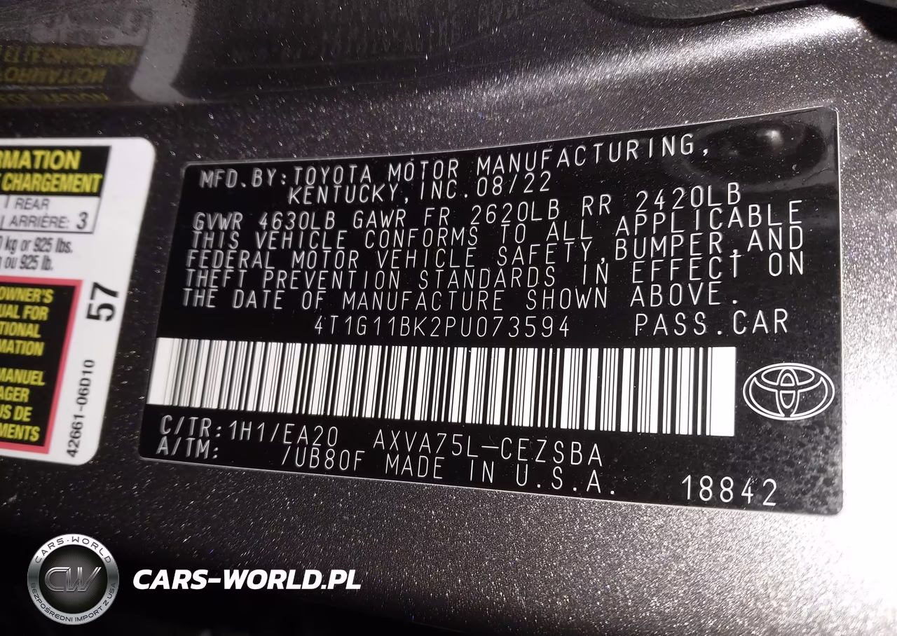 2023 Toyota Camry Se Awd VIN:4T1G11BK2PU073594 - 9