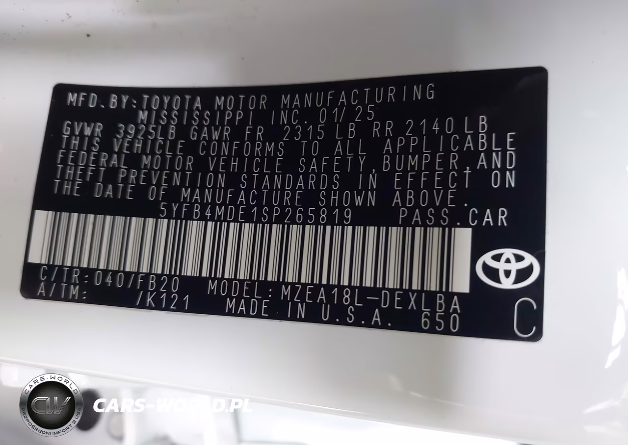 2025 Toyota Corolla Le VIN:5YFB4MDE1SP265819 - 9