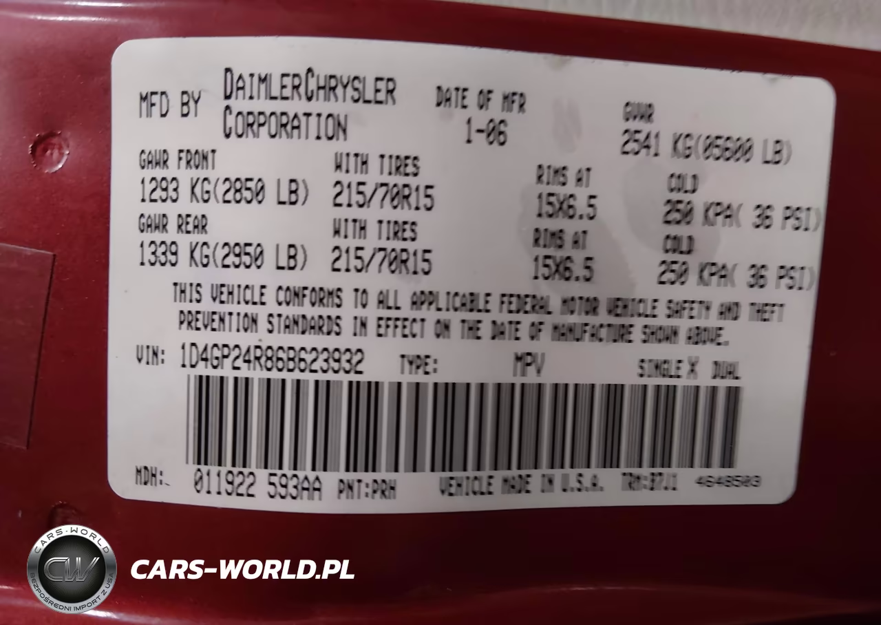 2006 Dodge Grand Caravan Se VIN:1D4GP24R86B623932 - 9