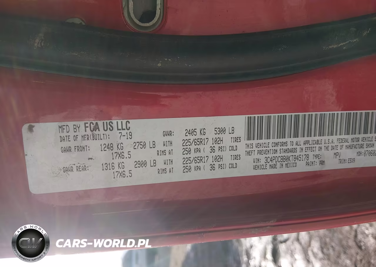 2019 Dodge Journey Se VIN:3C4PDCBB0KT845178 - 9