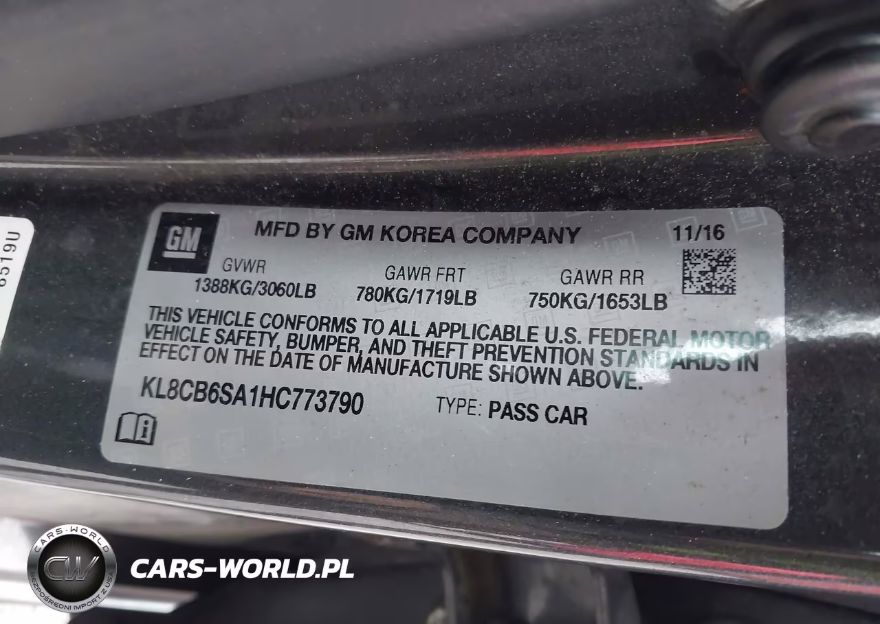 2017 Chevrolet Spark Ls Cvt VIN:KL8CB6SA1HC773790 - 9
