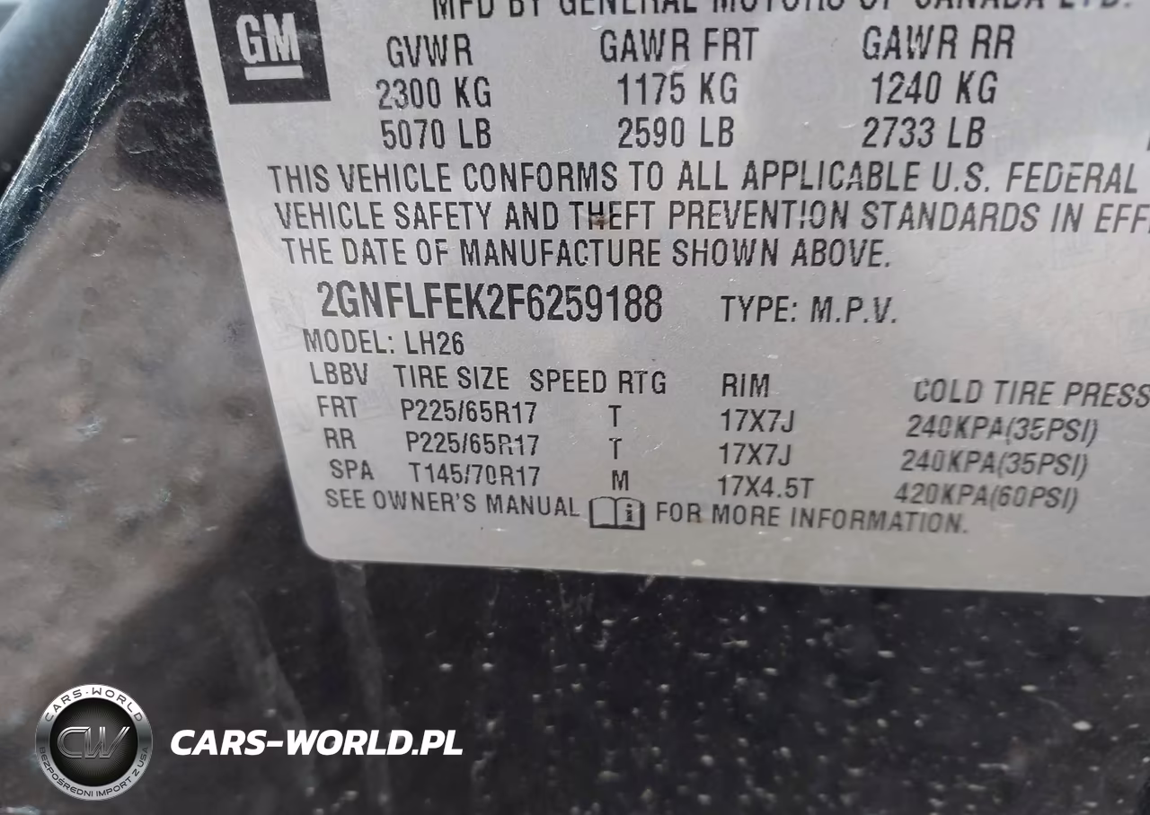2015 Chevrolet Equinox 1Lt VIN:2GNFLFEK2F6259188 - 9