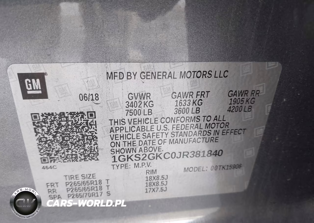2018 GMC Yukon Xl Slt VIN:1GKS2GKC0JR381840 - 9