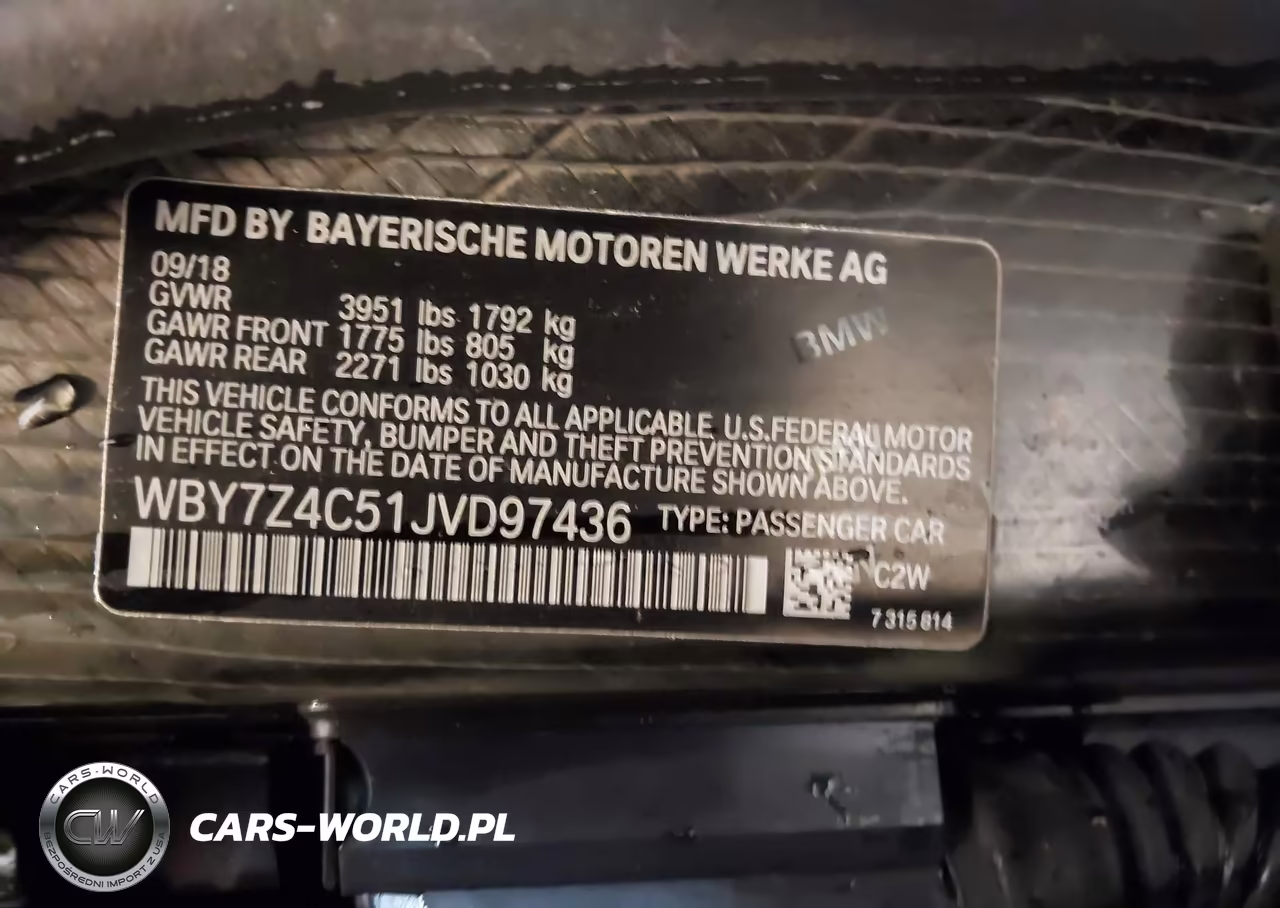2018 BMW I3 94Ah W-Range Extender VIN:WBY7Z4C51JVD97436 - 9
