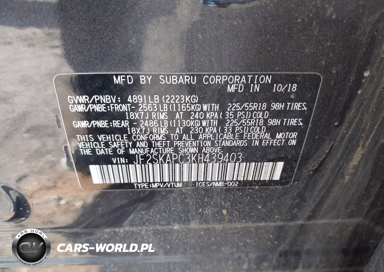 2019 Subaru Forester Sport VIN:JF2SKAPC3KH439403 - 9