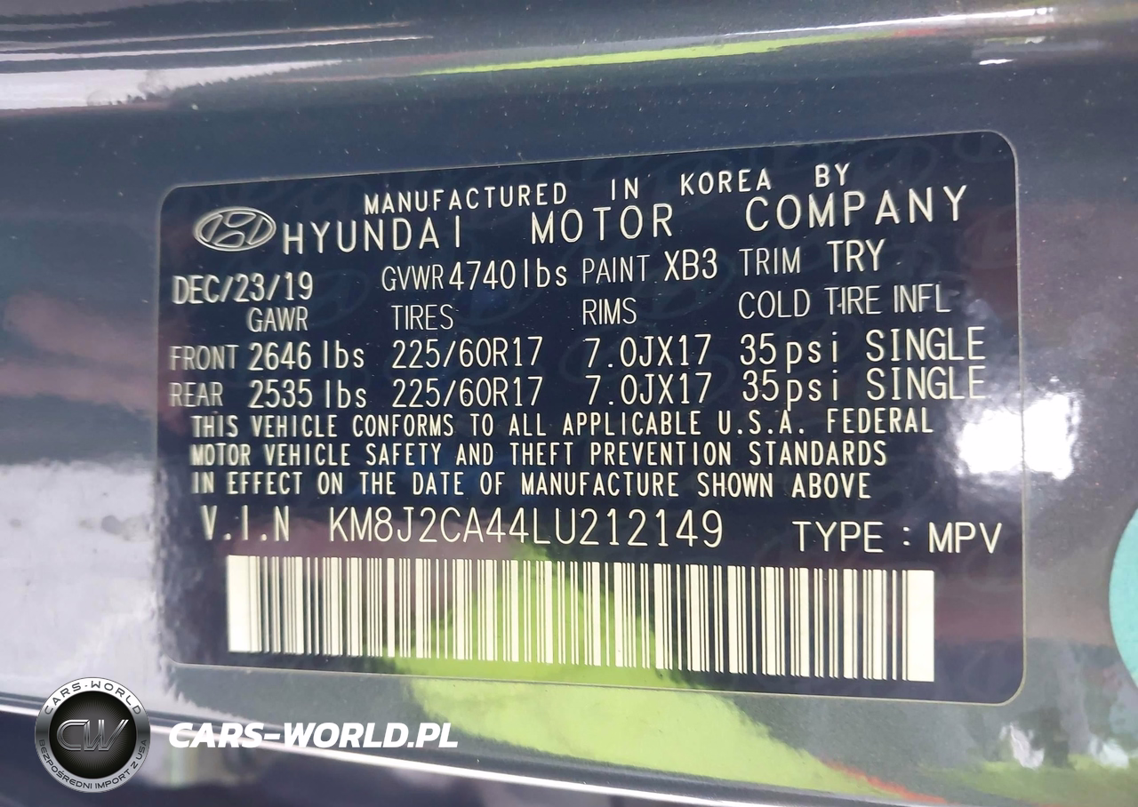 2020 Hyundai Tucson Se VIN:KM8J2CA44LU212149 - 9