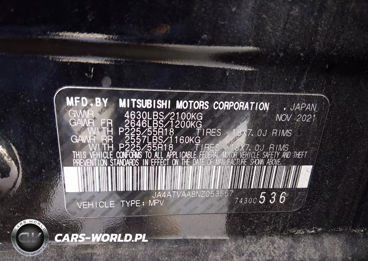 2022 Mitsubishi Eclipse Cross Le S-Awc VIN:JA4ATVAA8NZ053557 - 9