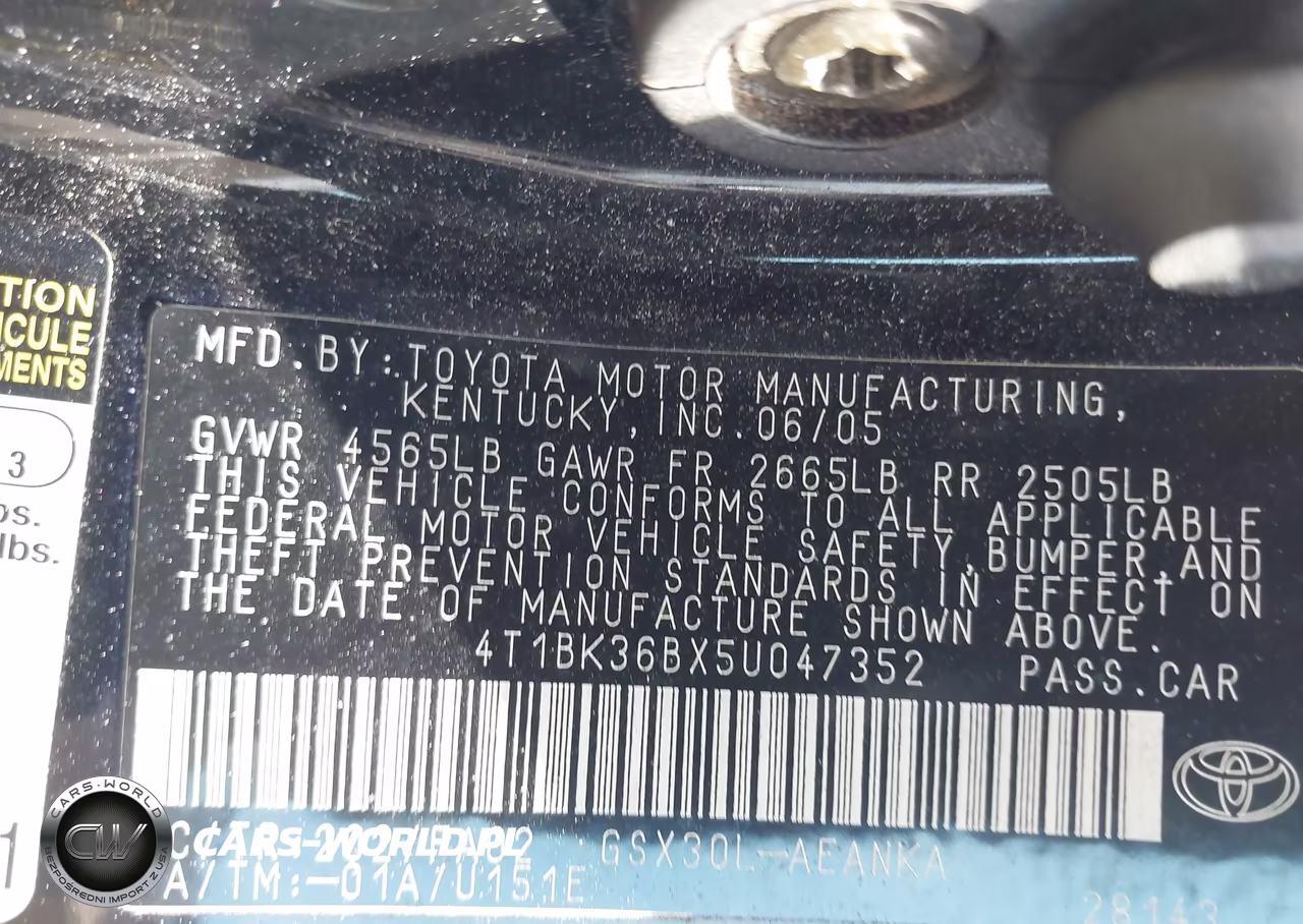 2005 Toyota Avalon Xl VIN:4T1BK36BX5U047352 - 9