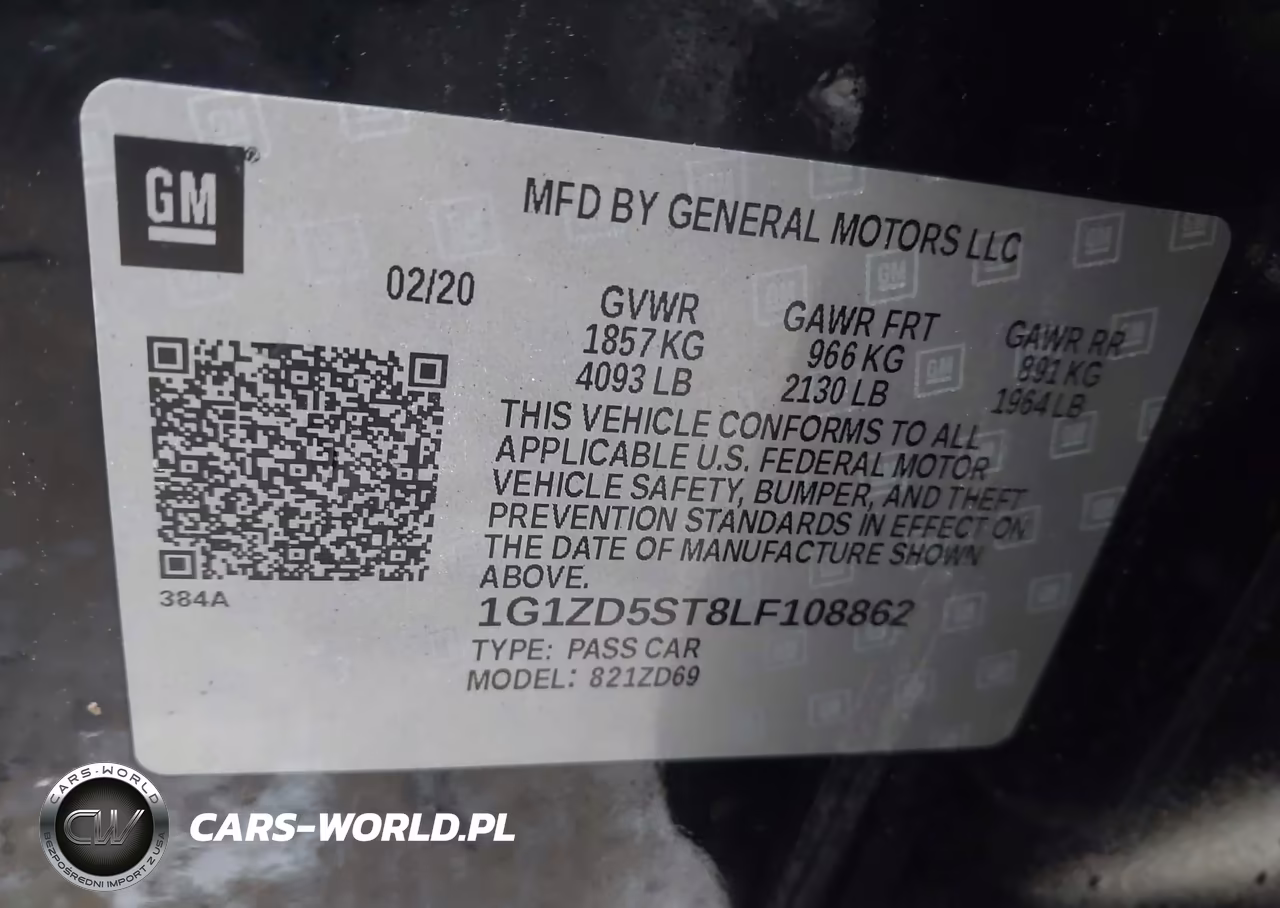 2020 Chevrolet Malibu Fwd Lt VIN:1G1ZD5ST8LF108862 - 9