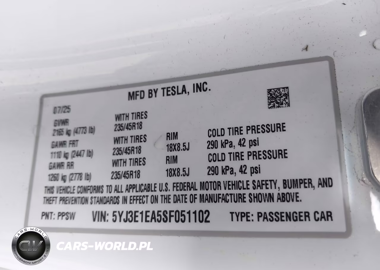 2025 Tesla Model 3 Long Range Rear-Wheel Drive-Standard Rear-Wheel Drive VIN:5YJ3E1EA5SF051102 - 9