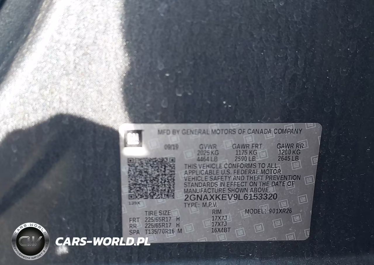 2020 Chevrolet Equinox Fwd Lt 1.5L Turbo VIN:2GNAXKEV9L6153320 - 9