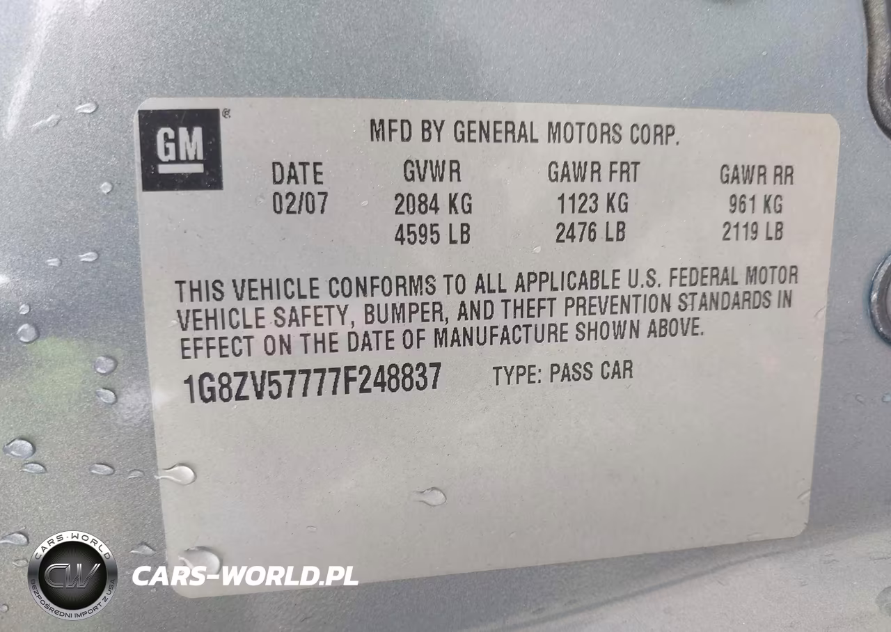 2007 Saturn Aura Xr VIN:1G8ZV57777F248837 - 9