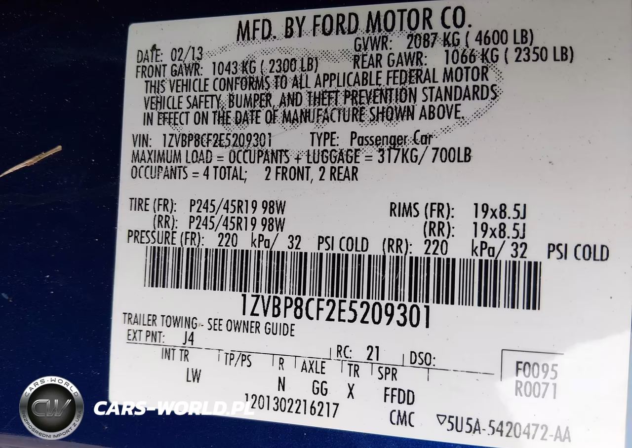 2014 Ford Mustang Gt Premium VIN:1ZVBP8CF2E5209301 - 9