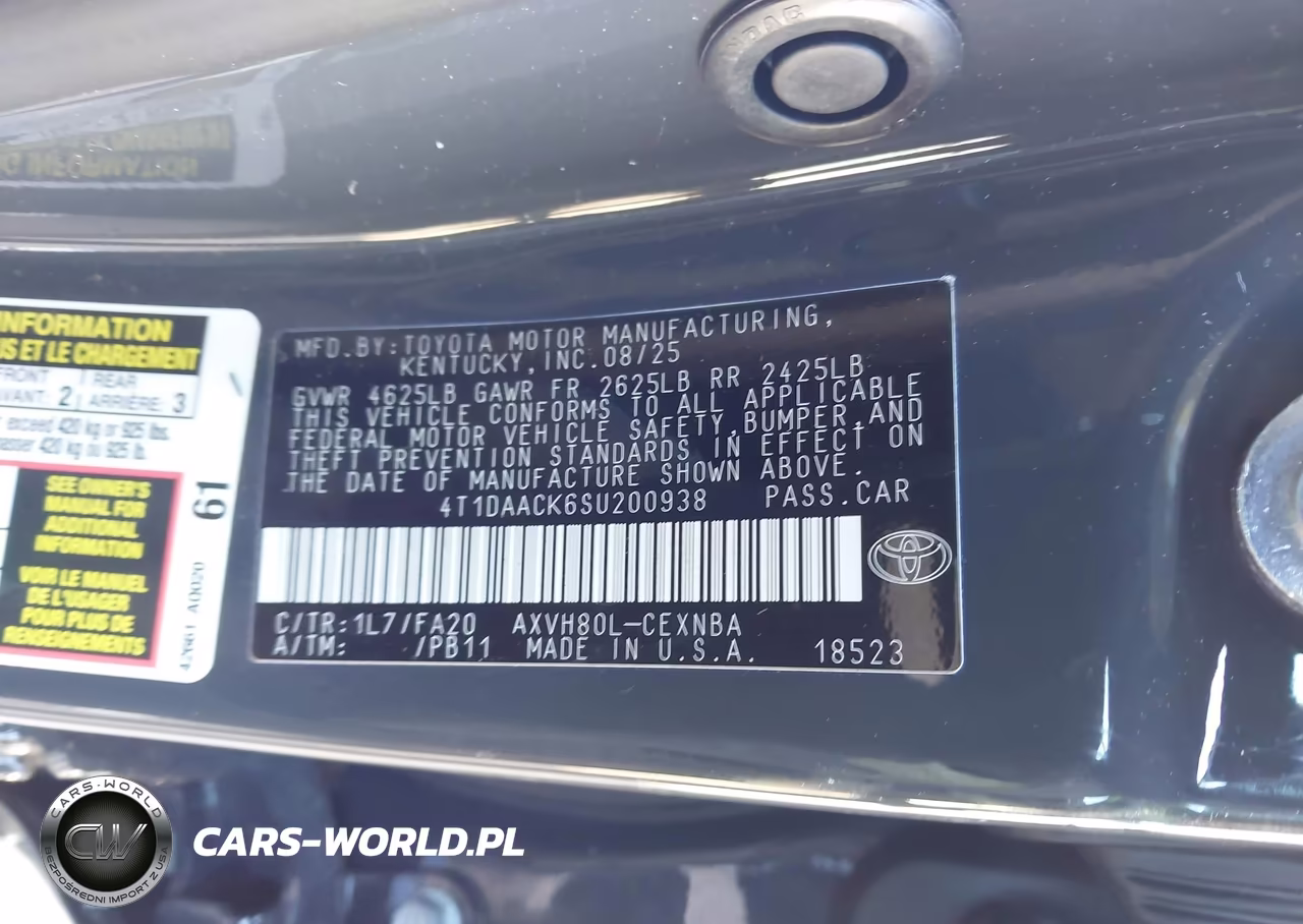 2025 Toyota Camry Le VIN:4T1DAACK6SU200938 - 9