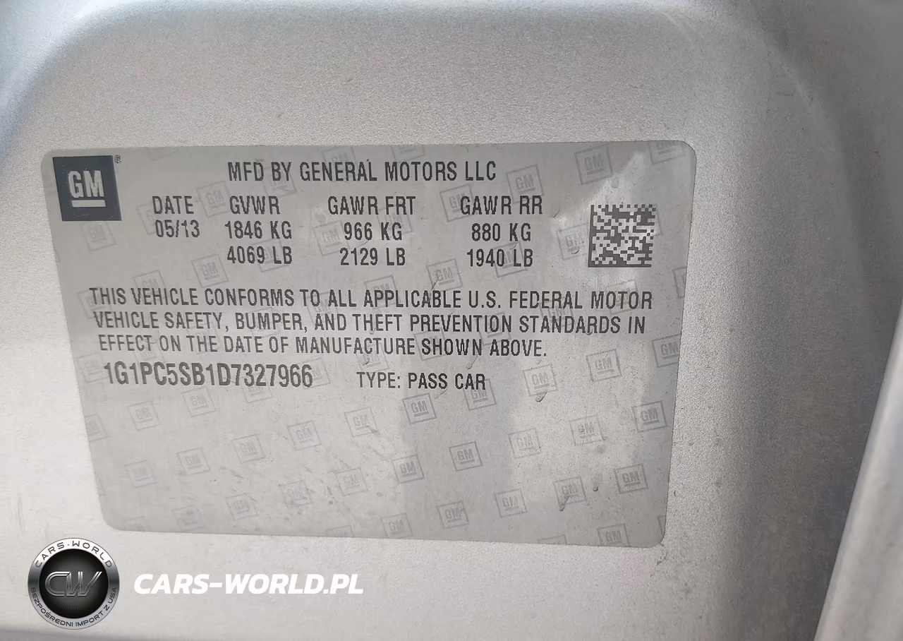 2013 Chevrolet Cruze 1Lt Auto VIN:1G1PC5SB1D7327966 - 9