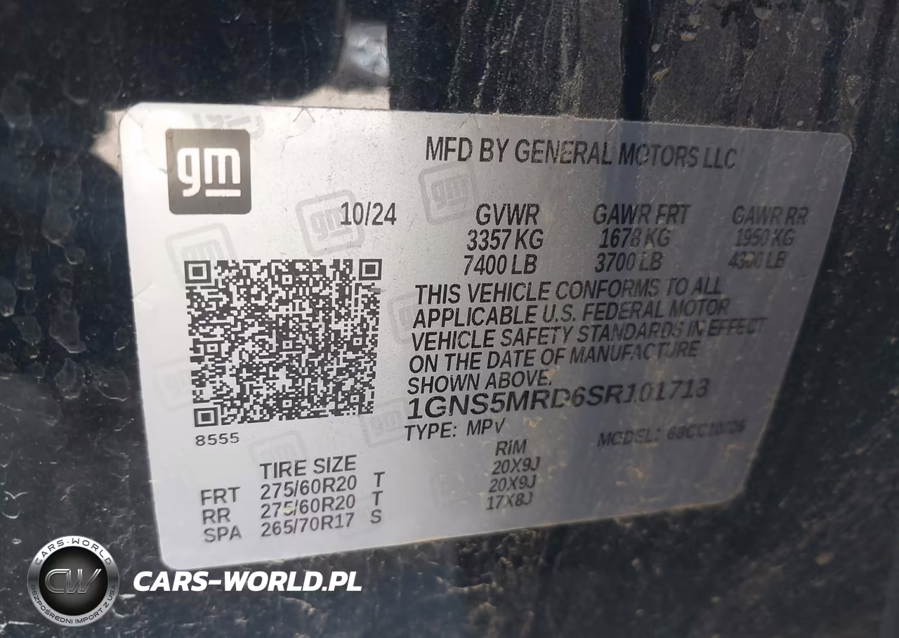 2025 Chevrolet Tahoe 2Wd Ls VIN:1GNS5MRD6SR101718 - 9