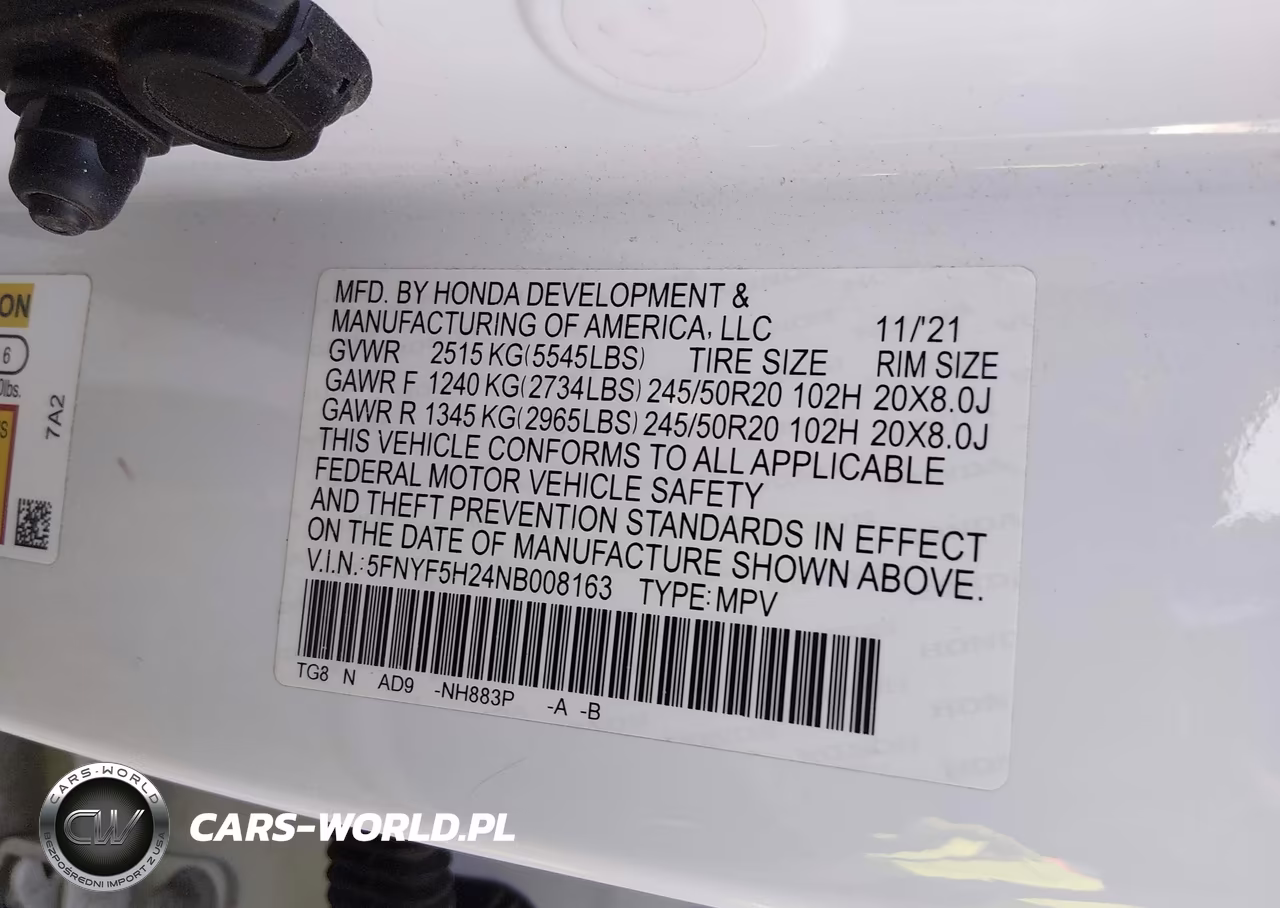 2022 Honda Pilot 2Wd Special Edition VIN:5FNYF5H24NB008163 - 9