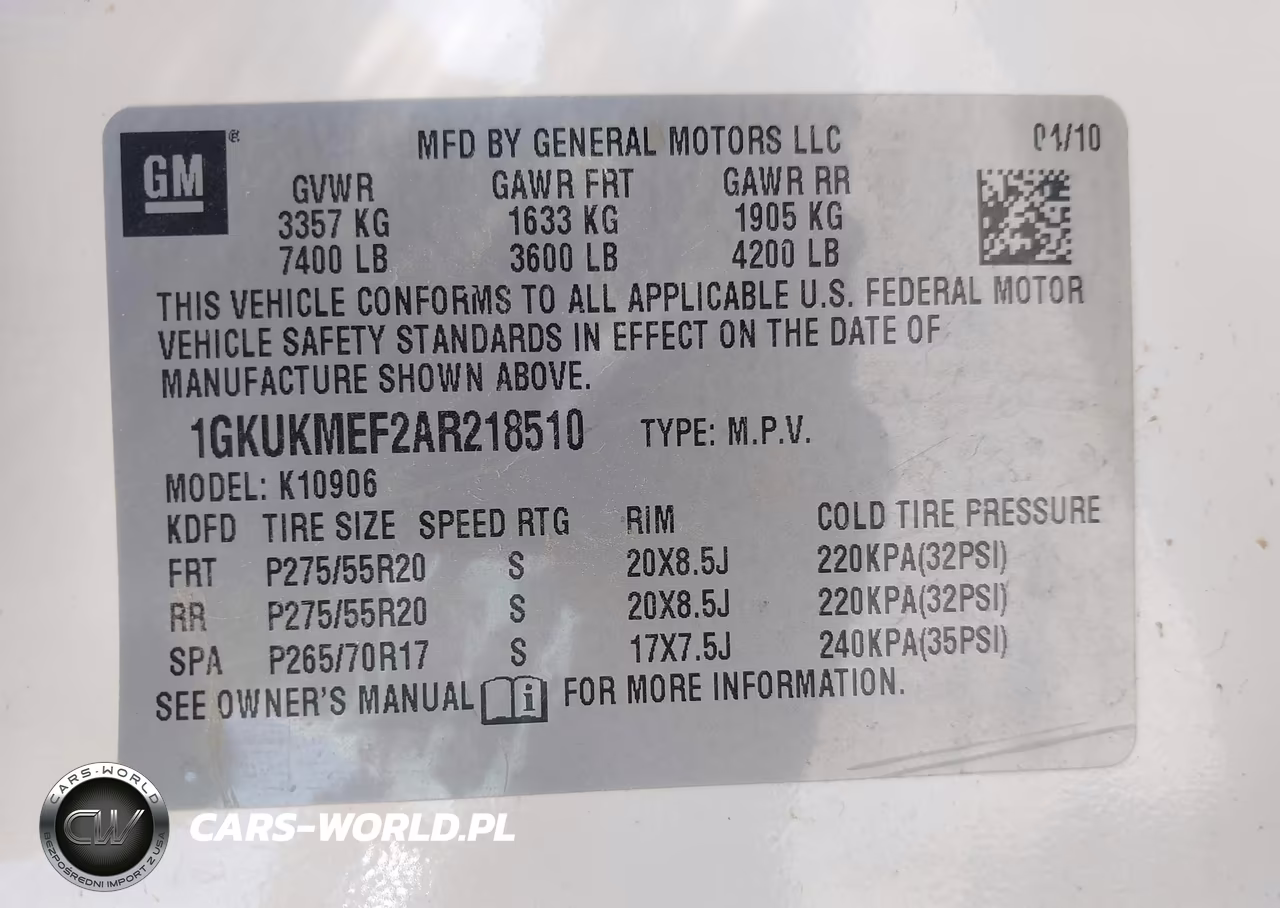 2010 GMC Yukon Xl 1500 Denali VIN:1GKUKMEF2AR218510 - 9