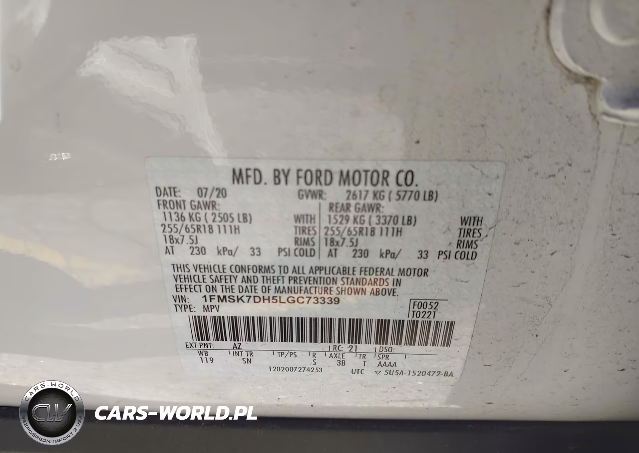 2020 Ford Explorer Xlt VIN:1FMSK7DH5LGC73339 - 9