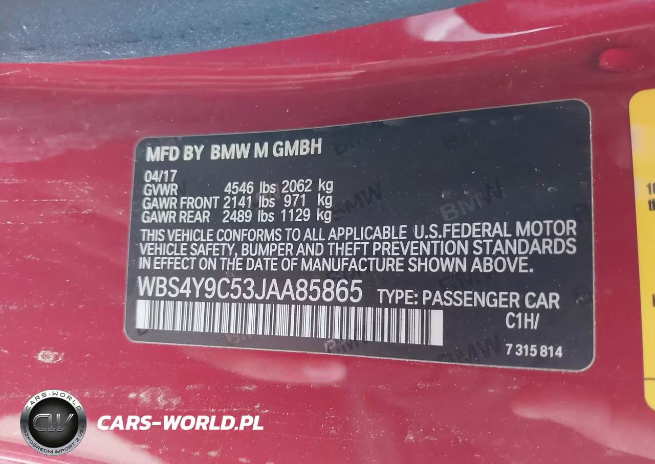 2018 BMW M4 VIN:WBS4Y9C53JAA85865 - 9