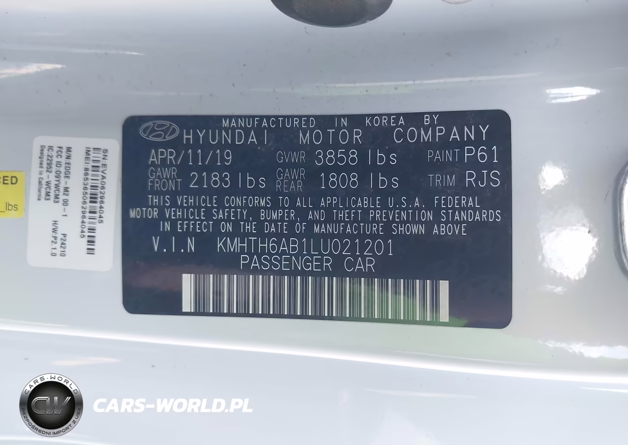 2020 Hyundai Veloster Turbo Ultimate VIN:KMHTH6AB1LU021201 - 9