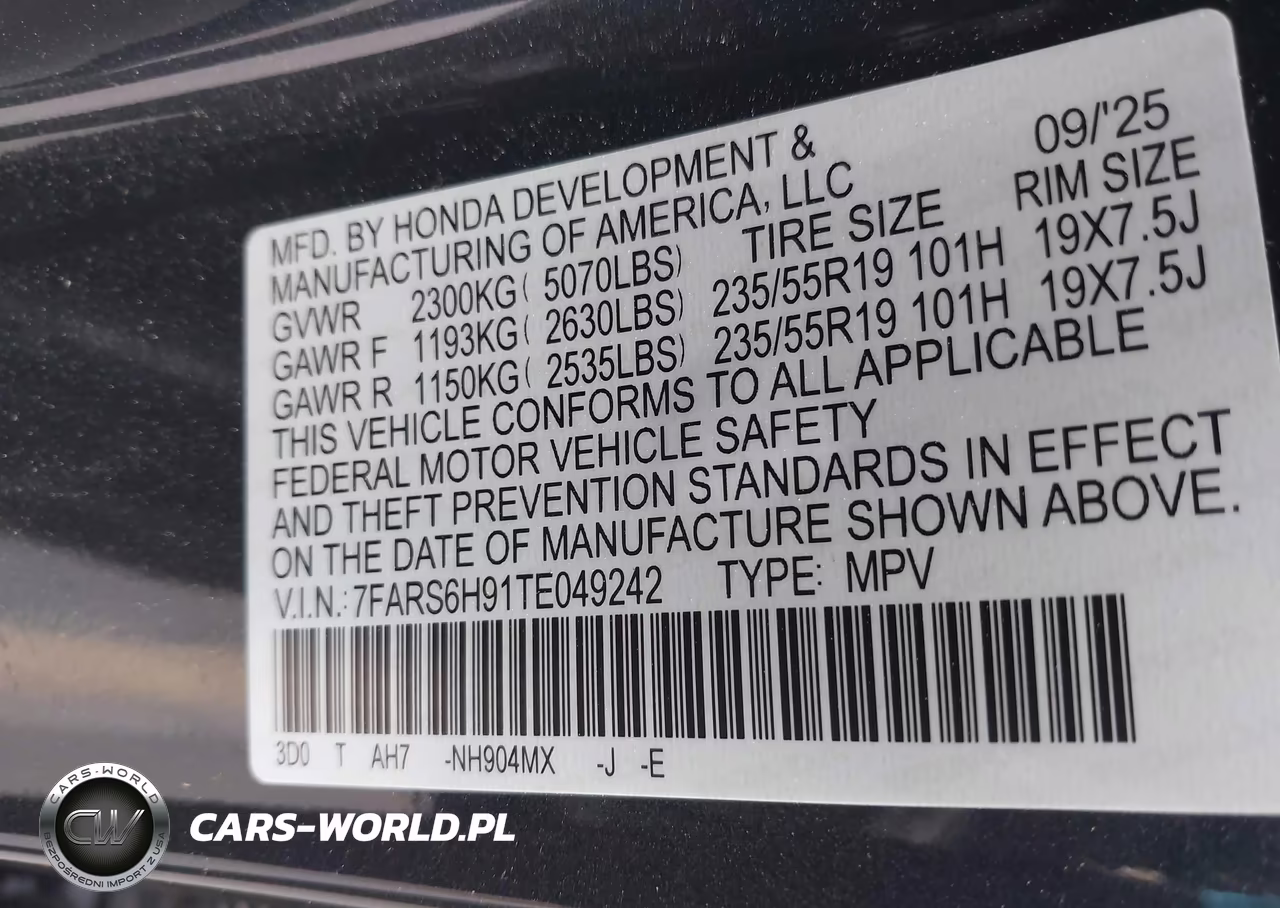 2026 Honda Cr-V Hybrid Awd Sport Touring VIN:7FARS6H91TE049242 - 9