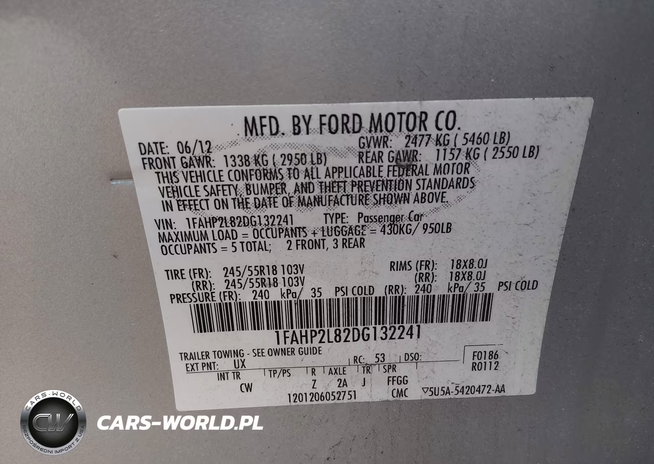 2013 Ford Police Interceptor VIN:1FAHP2L82DG132241 - 9
