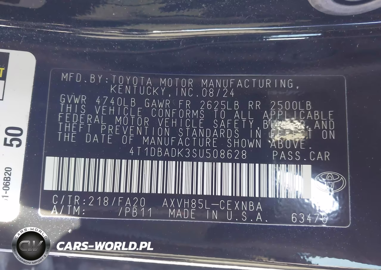 2025 Toyota Camry Le VIN:4T1DBADK3SU508628 - 9