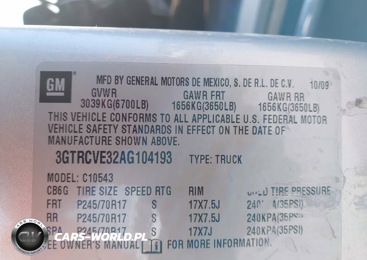2010 GMC Sierra 1500 Xtra Fuel Economy VIN:3GTRCVE32AG104193 - 9