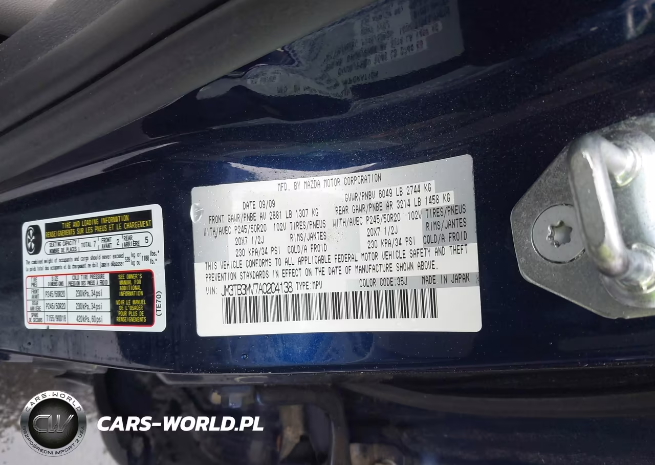 2010 Mazda Cx-9 Grand Touring VIN:JM3TB3MV7A0204138 - 9