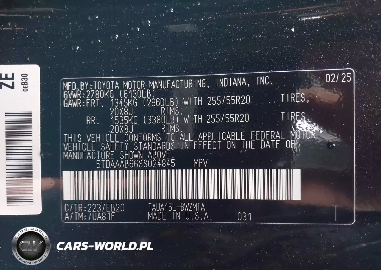 2025 Lexus Tx 350 Premium VIN:5TDAAAB66SS024845 - 9