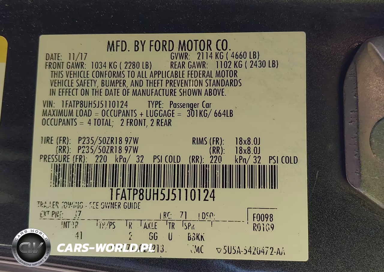 2018 Ford Mustang Ecoboost Premium VIN:1FATP8UH5J5110124 - 9