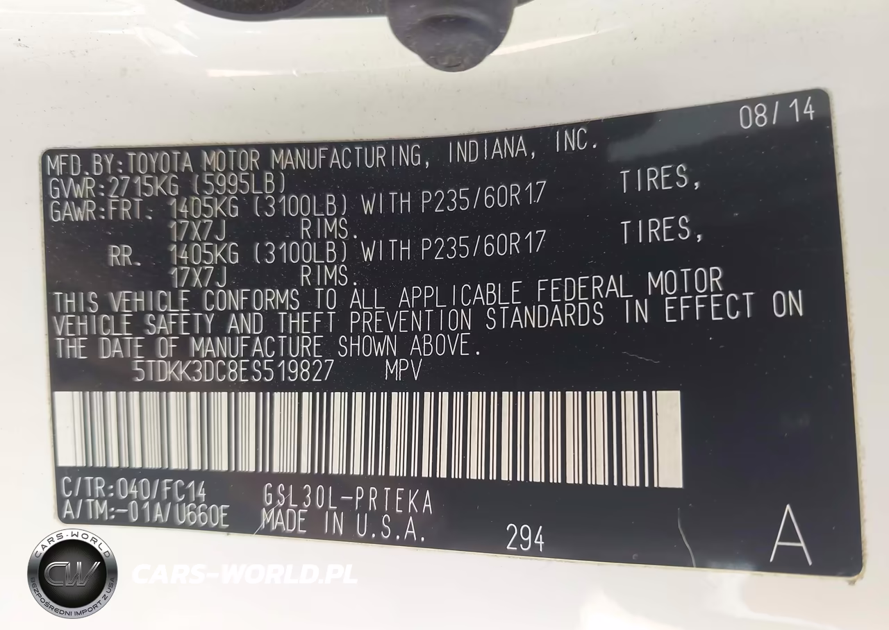 2014 Toyota Sienna Le V6 8 Passenger VIN:5TDKK3DC8ES519827 - 9