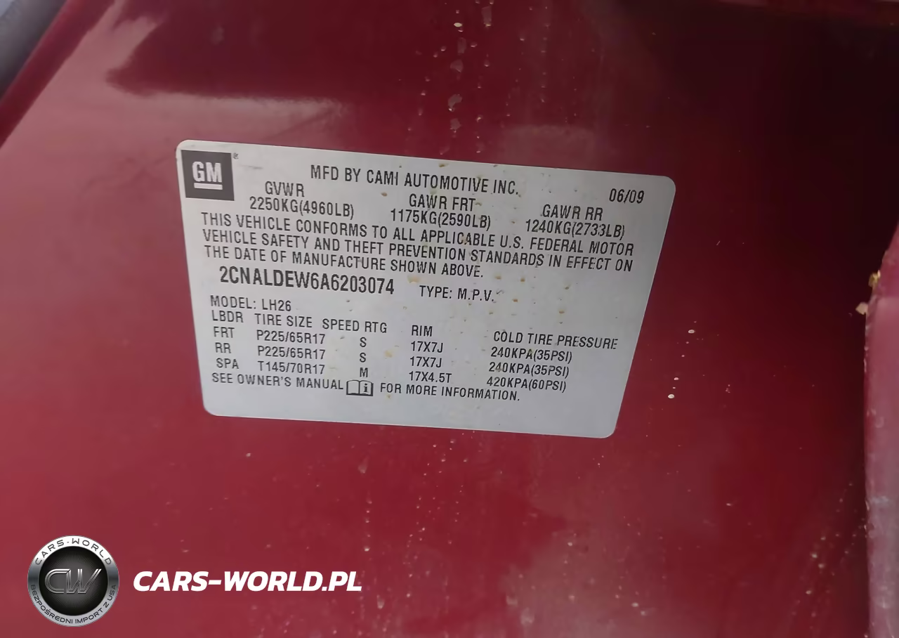 2010 Chevrolet Equinox Lt VIN:2CNALDEW6A6203074 - 9