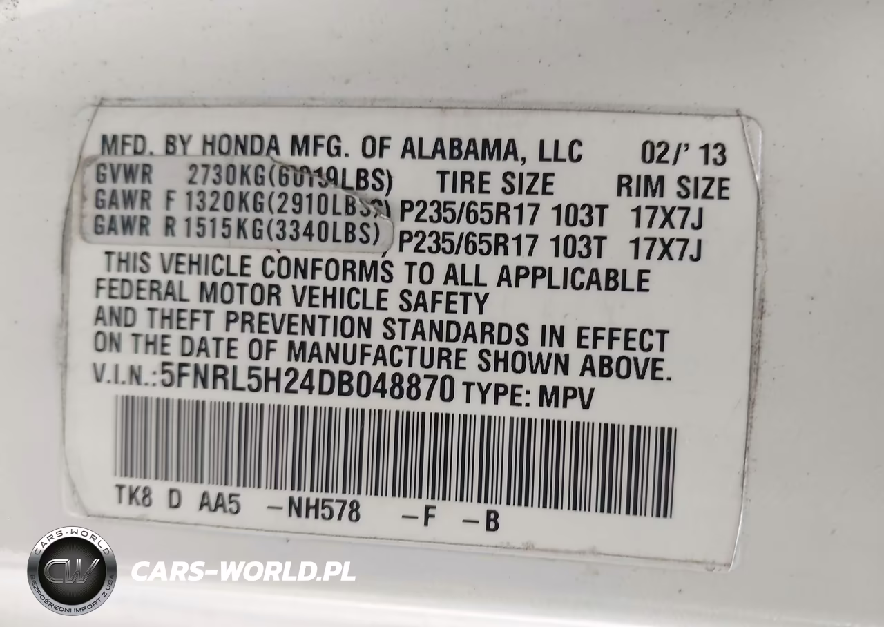 2013 Honda Odyssey Lx VIN:5FNRL5H24DB048870 - 9