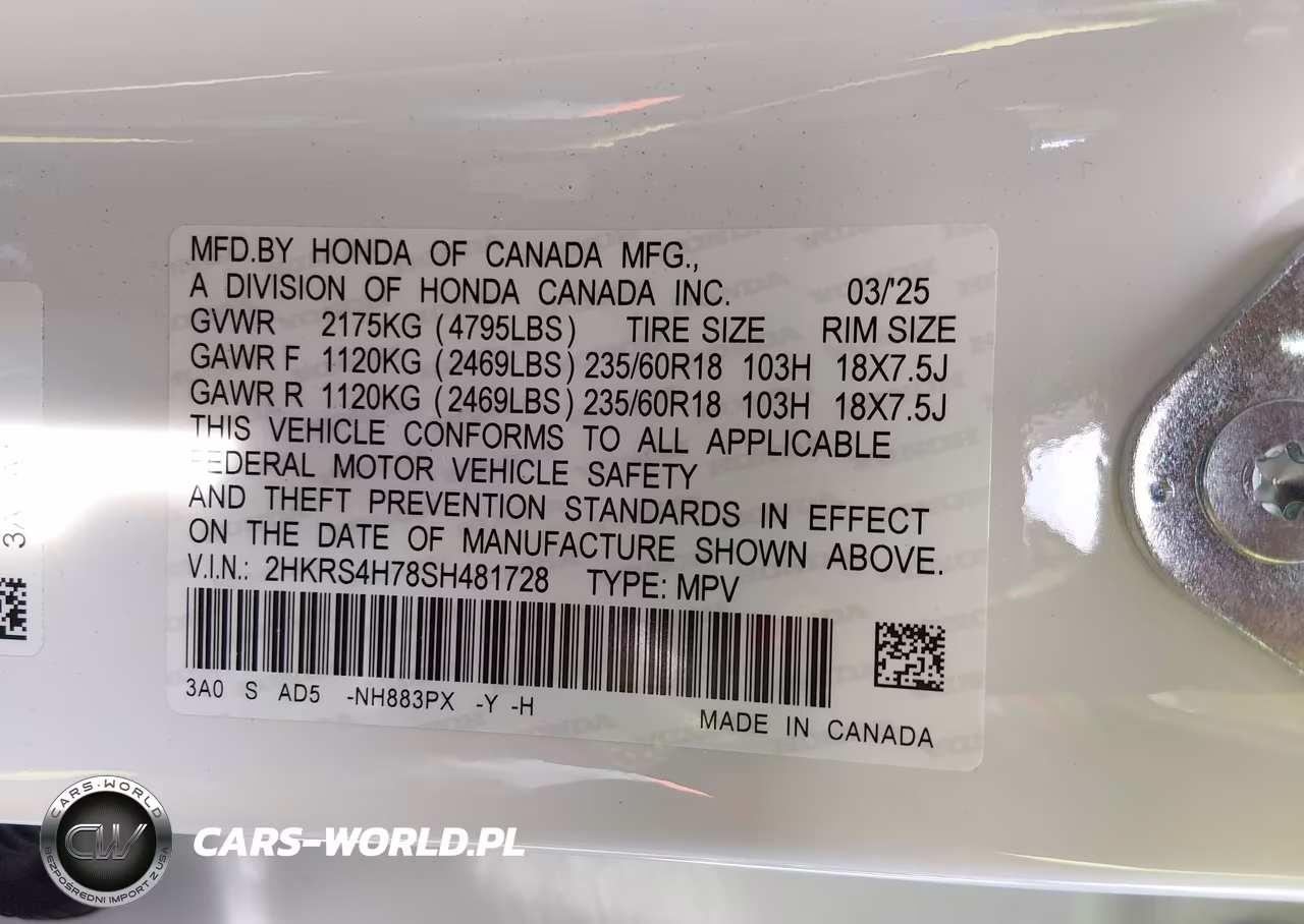 2025 Honda Cr-V Ex-L Awd VIN:2HKRS4H78SH481728 - 9