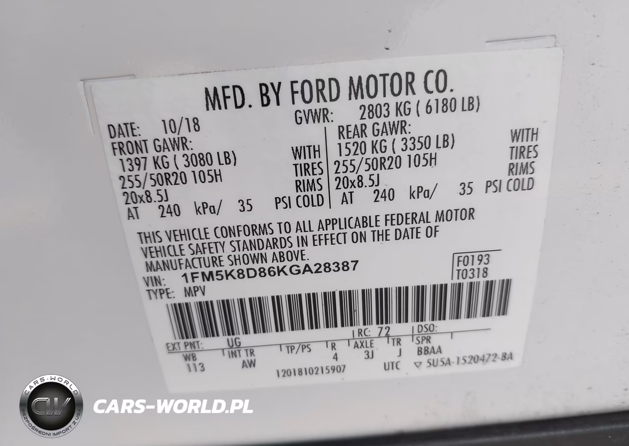 2019 Ford Explorer Xlt VIN:1FM5K8D86KGA28387 - 9