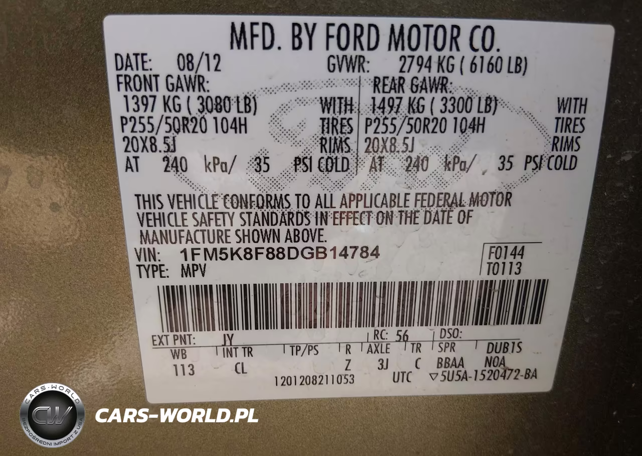 2013 Ford Explorer Limited VIN:1FM5K8F88DGB14784 - 9